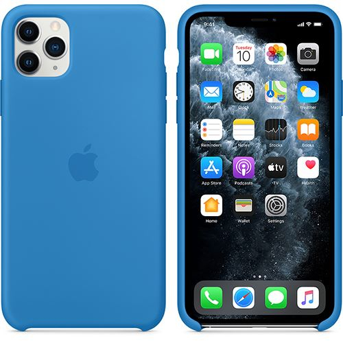 CAPA APPLE IPHONE 11 PRO MAX SILICONE SURF BLUE - MY1J2ZM/A (EMBALAGEM DANIFICADA)