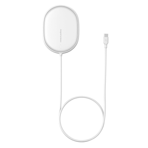 CARREGADOR BASEUS LIGHT MAGNETIC WIRELESS QI 15W MAGSAFE WHITE (WXQJ-02)