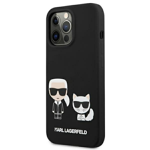 CAPA KARL LAGERFELD SILICONE KARL & CHOUPETTE IPHONE 13 PRO MAX BLACK