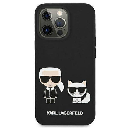 CAPA KARL LAGERFELD SILICONE KARL & CHOUPETTE IPHONE 13 PRO MAX BLACK