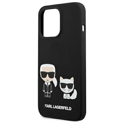 CAPA KARL LAGERFELD SILICONE KARL & CHOUPETTE IPHONE 13 PRO MAX BLACK