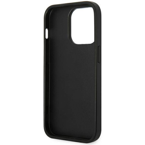 CAPA KARL LAGERFELD IPHONE 13 PRO KARL/CHOUPETTE HEAD LEATHER BLACK