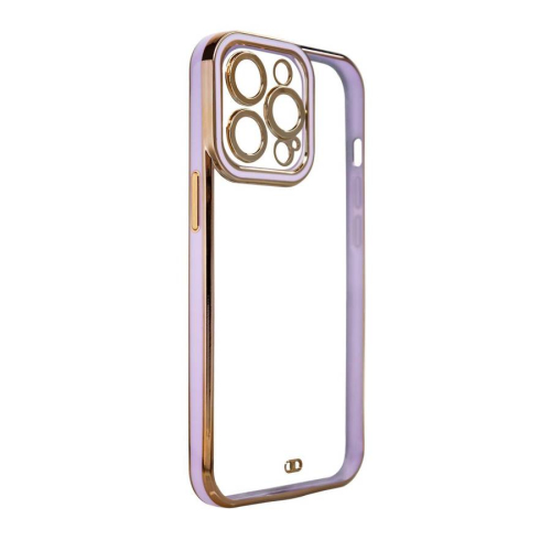 CAPA TRANSPARENTE GOLDEN FRAME IPHONE 12 PRO PURPLE