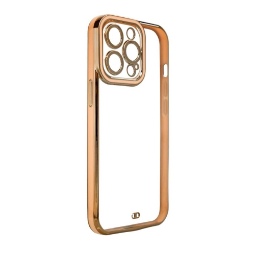 CAPA TRANSPARENTE GOLDEN FRAME IPHONE 13 PRO ROSE GOLD