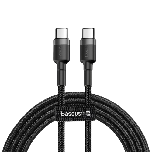 CABO BASEUS NYLON USB-C/USB-C 60W 1M BLACK