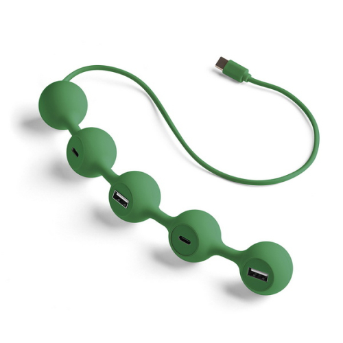 Lexon - Hub Peas USB-C (dark green)