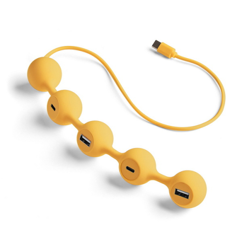 Lexon - Hub Peas USB-C (yellow)