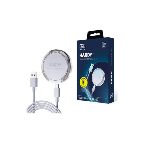 3MK HARDY CARREGADOR MAGSAFE & STAND WHITE