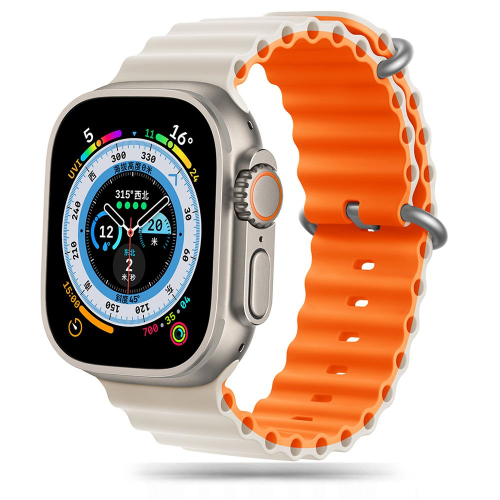 BRACELETE TECH-PROTECT ICONBAND PRO APPLE WATCH 42/44/45/49MM STARLIGHT/ORANGE 