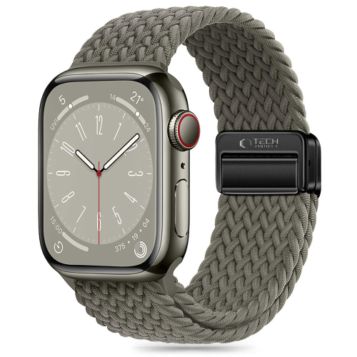 BRACELETE TECH-PROTECT NYLONMAG APPLE WATCH 42/44/45/49MM OLIVE GRAY